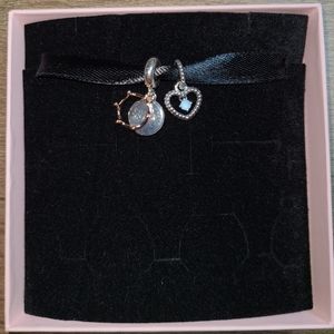 Pandora Charms Silver December Heart Rose Gold Queen